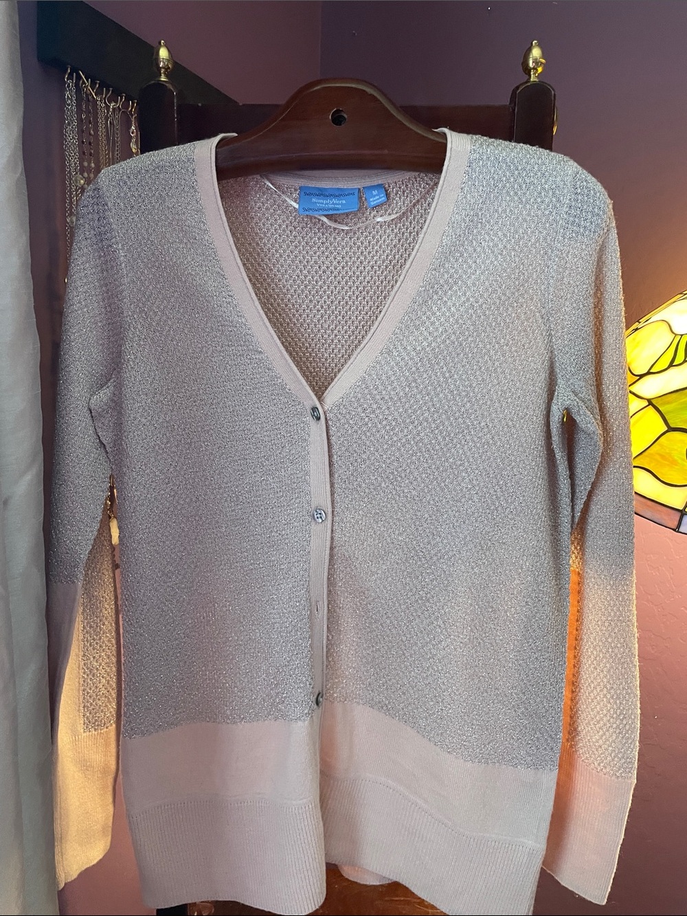 SIMPLY VERA METALLIC CARDIGAN